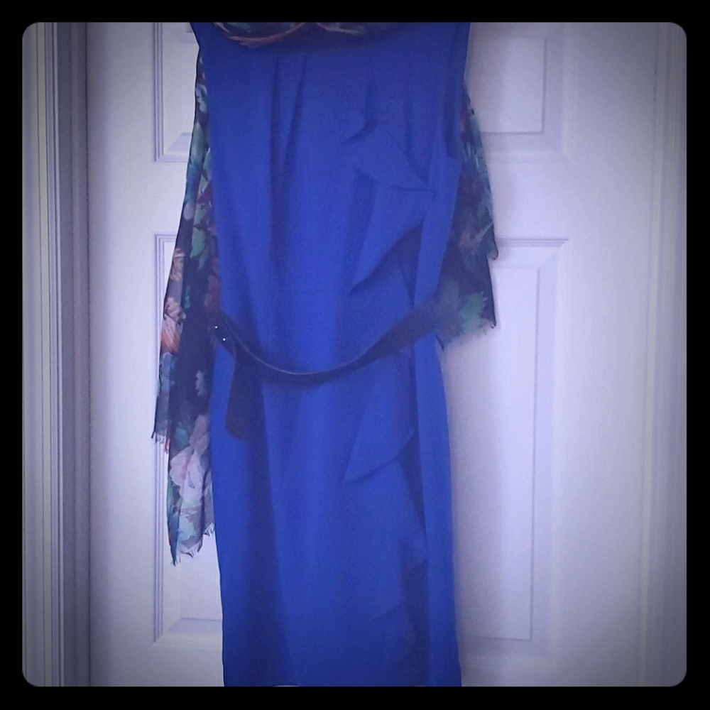 NWT Calvin Klein royal blue 👗 with belt and shaw